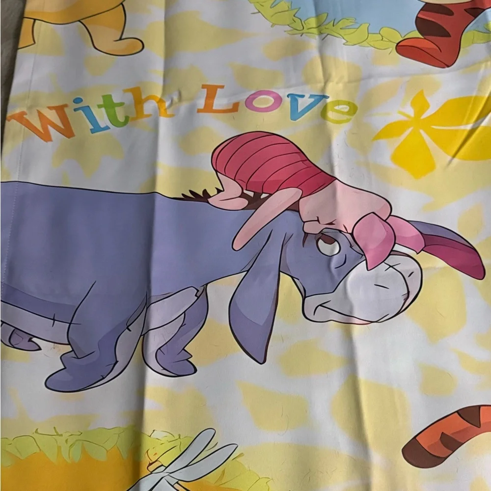 Nursery Window Curtain Disney Vintage Winnie the Pooh Kid Blackout Curtain 50x62 - Picture 5 of 6